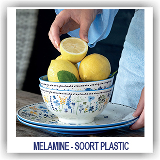 Melamine soort plastic bakje bord en beker